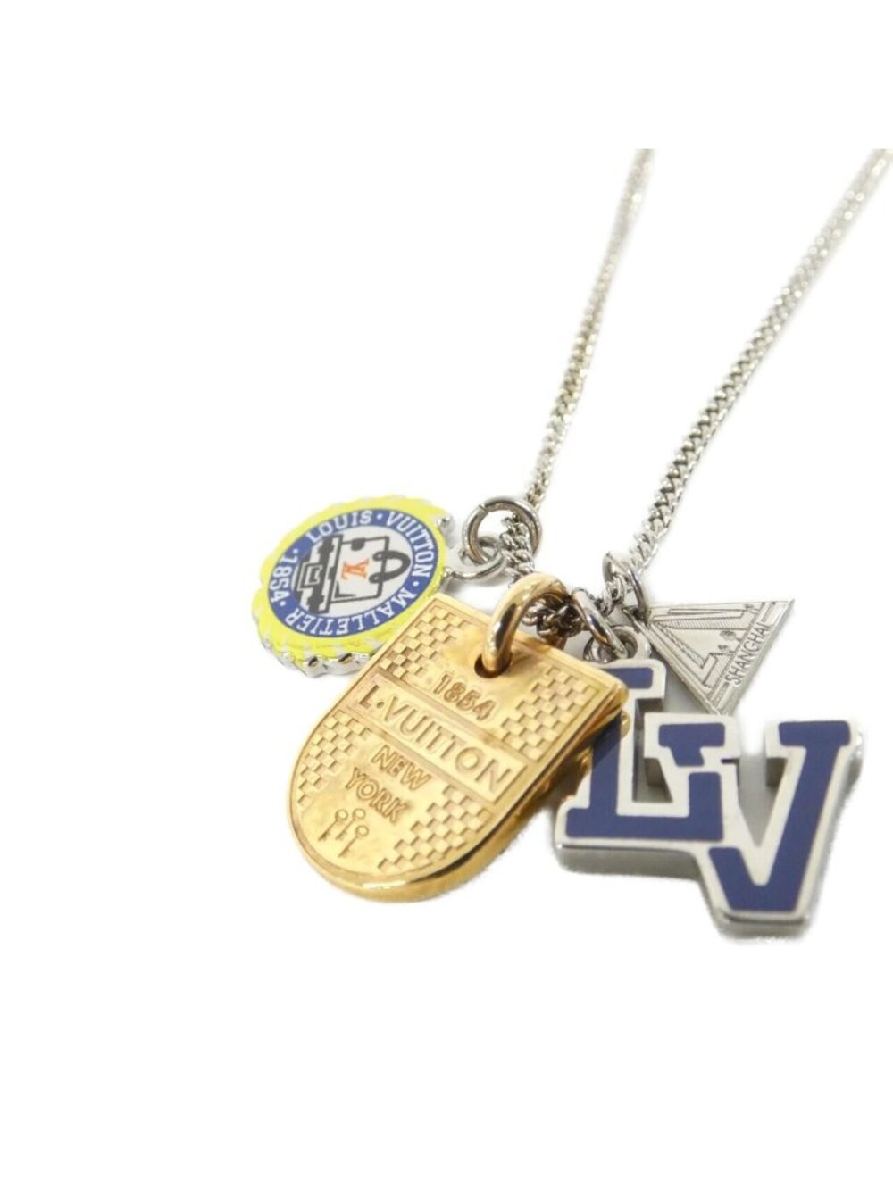Louis Vuitton Collier Charm's LV League LV Initial Necklace - Picture 3 of 6